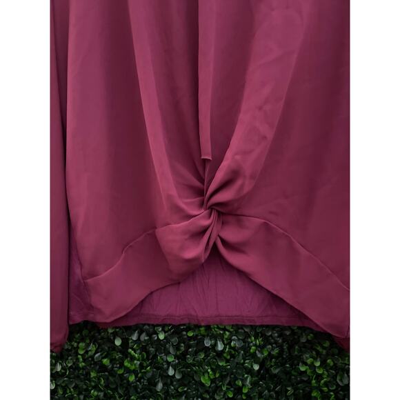 NWT Loft, Long Sleeve, Burgundy Blouse, Women’s Size XS - Picture 2 of 4